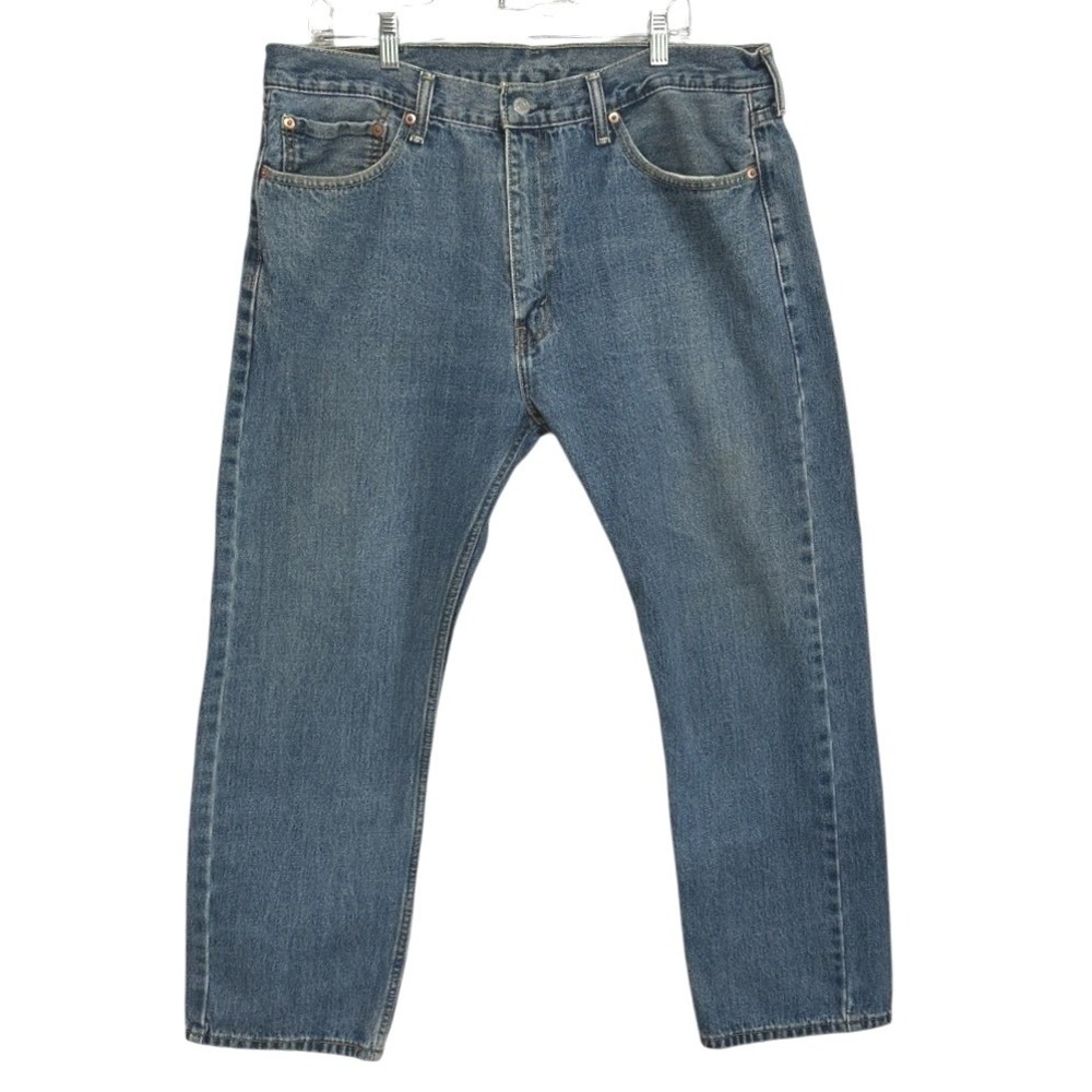 Levi's 505 Regular Fit Jeans Mens Blue Straight Leg Denim Rugged Americana 38x30